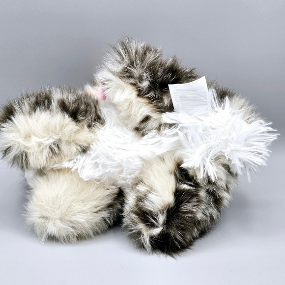 Bunny Rabbit Plush 8"  Realistic Fur Speckled Agouti Stuffed Animal Toy - Picture 5 of 6